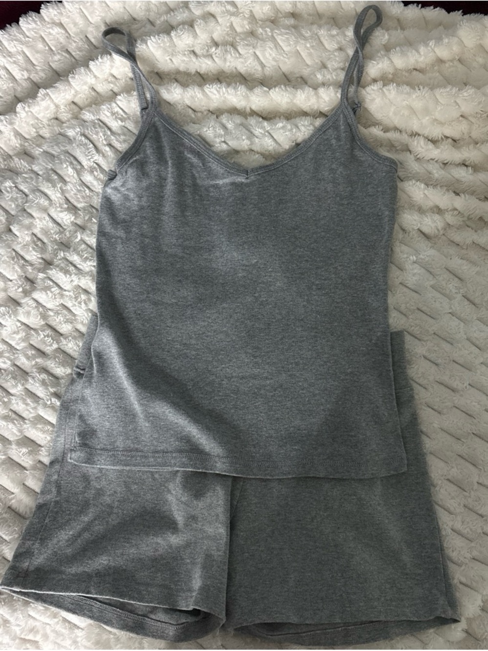 Brandy Melville Gray Sleep Cami & Short PJ Set